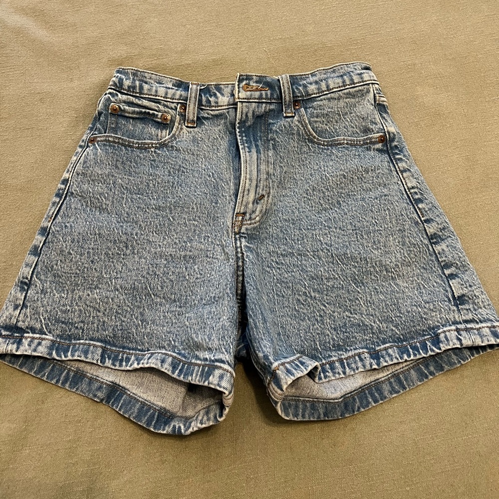 High rise dad shorts